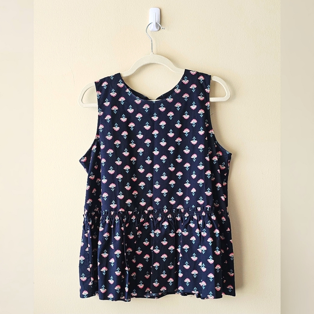 Ann Taylor Floral Print Sleeveless Blouse (M)